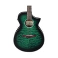 thumbnail image 3 of Guitarra Acústica-Eléctrica Ibanez AEWC16QA Esmeralda Transparente, 3 of 9