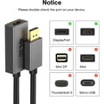 thumbnail image 2 of Adaptateur DisplayPort 4K vers -Compatible, DisplayPort Directionnel (DP) Convertisseur d'Ordinateur vers Moniteur 4K 60Hz, 2 of 8