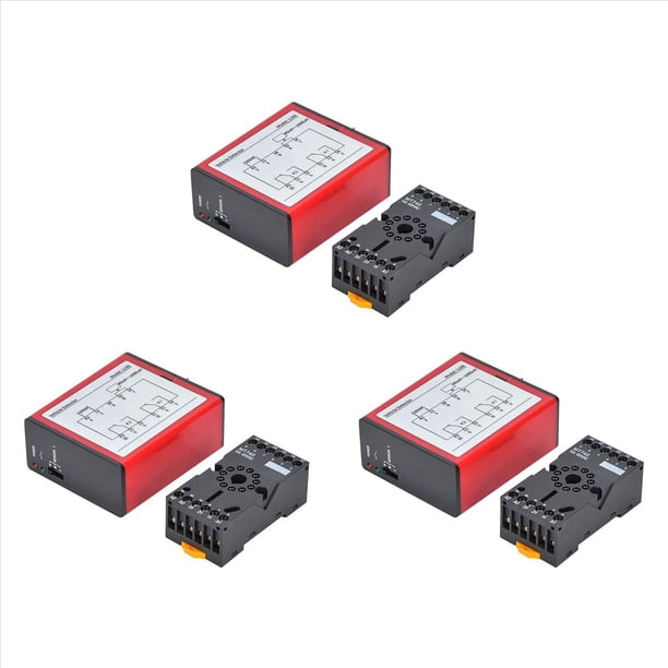 3X Detector de VehíCulos 110B AC220V Detector de Bucle Inductivo de VehíCulo de un Solo Canal para Control de Acceso Al Estacionamiento de AutomóViles
