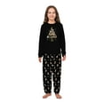 thumbnail image 4 of Jenny Cat Christmas Tree Matching Christmas Pjs For Family And Cat, Black Long Sleeve Set, 2 Pieces With Plus Size, 4 of 7