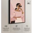 thumbnail image 2 of Simple Pink Look Canvas Fashion Art Prints by Art Remedy, Black Frame, 30 x 45, 2 of 7