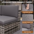 thumbnail image 2 of Sunmthink 8 Pcs Patio Conversation Sets with Fire Pit Table,Outdoor Funituire Sets,Gray, 2 of 8