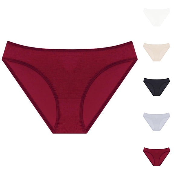 Swuxness Women's Low Waist Lace Briefs, Women Panties, Women's Solid Color Semi Hip Hugger Breathable Lace Low Comfortable Briefs Panties White, M