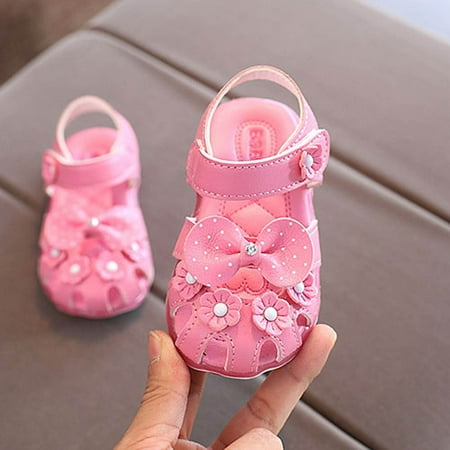 

Wodofoxo Promotion Summer Girls Baotou Small Flowers Casual Light Colored Princess Shoes