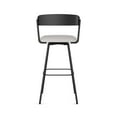 thumbnail image 4 of Amisco Ludwig 26 In. Swivel Counter Stool - Light Grey Polyester / Black Metal, 4 of 9