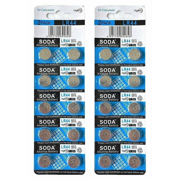 Pieces Lr44 Ag13 357a 157 303 6 L1154 1 55v Alkaline Battery Soda Walmart Com Walmart Com