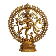 Brass World Brass Large Nataraja Statue Om Natraj in Superior Golden Finish, Height 24" I Home Dcor