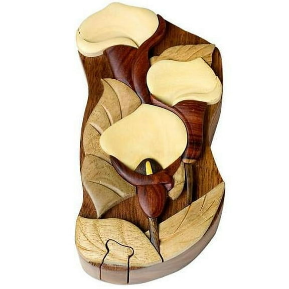 Calla Lily - Secret Wooden Puzzle Box
