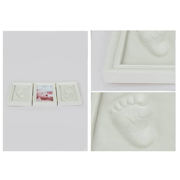Handprint Baby Handprint and Footprint Kit Clay Hand Print Picture Frame for Newborn Baby Keepsake Frame Milestone Picture Frames Infant Shower Gifts for New Parents