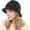Black Bucket Hat, variant on Women Winter Warm Knit Beanie Hat Crochet Visor Brim Cap with Sequined Flower Accent