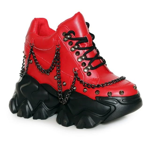 Tenis Sneakers Plataforma Mujer Anthony Wang Pomegranate 01 Red