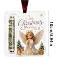 thumbnail image 4 of Christmas Cash Gift Ornament, Acrylic Christmas Money Holder for Cash , Holiday Xmas Tree Hanging Ornaments Decor, 4 of 6