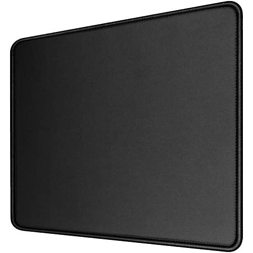 11×8.5×0.12 inches Black Mouse Pad with Stitched Edge Premium-Textured Non-Slip Rubber Base Mouse Mat Mousepad for Office & Home 1 Pack