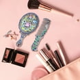 thumbnail image 5 of RAGUPEL Hand Mirrors with Handle,Flat Oval Hand Mirror 5.3"*2.7"*0.8" Hand Mirror,Rose Carving Handheld Mirror,Style2, 5 of 7