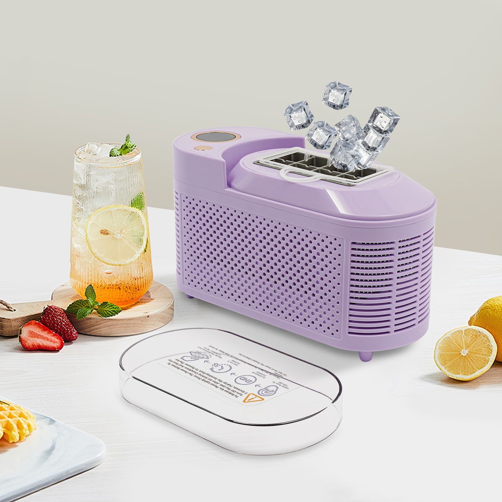 Ice Maker, Mini Countertop Ice Maker, Compact Ice Machine for Home/Car/Travel