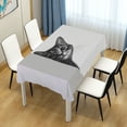 thumbnail image 4 of Yayeee Tablecloths 54" x 72" Rectangle Wrinkle Resistant Party Table Cover, Black Cute Cat, 4 of 8
