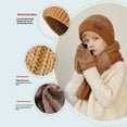 thumbnail image 6 of SILVERCELL Winter Boys' Outdoor Warm and Plush Knitted Woolen Hat + Scarves + Gloves Three Piece Set for 4-9 Years Old, 6 of 9