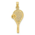 thumbnail image 3 of 14k Yellow Gold Polished 3 D Tennis Racquet Pendant Necklace 28.6x11.2mm-Pendant for Women, 3 of 4