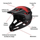 thumbnail image 3 of Casco Integral Para Bicicleta De Montaña, Ligero, Para Desce Xtellar rojo, 3 of 4