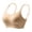 Khaki, variant on Womens Seamless Soft Support Fixed Padding Jelly Lifting Side Support Sports Bra
