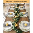thumbnail image 4 of 15 Inch Round Placemats Set of 6, Tropical Leaf Non Slip Heat Insulation PP Table Mats, Palm Leaves Plants Vintage Spring Green Washable Place Mats for Kitchen Dining Party Table Decor, 4 of 7