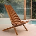 thumbnail image 4 of Abrihome Garden Natural Folding Wood Chair, 4 of 9
