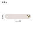 thumbnail image 2 of Uxcell 4 Packs Leather Drawer Pulls Single Hole Knobs with Screws for Drawers, Cream/Gold, 2 of 5