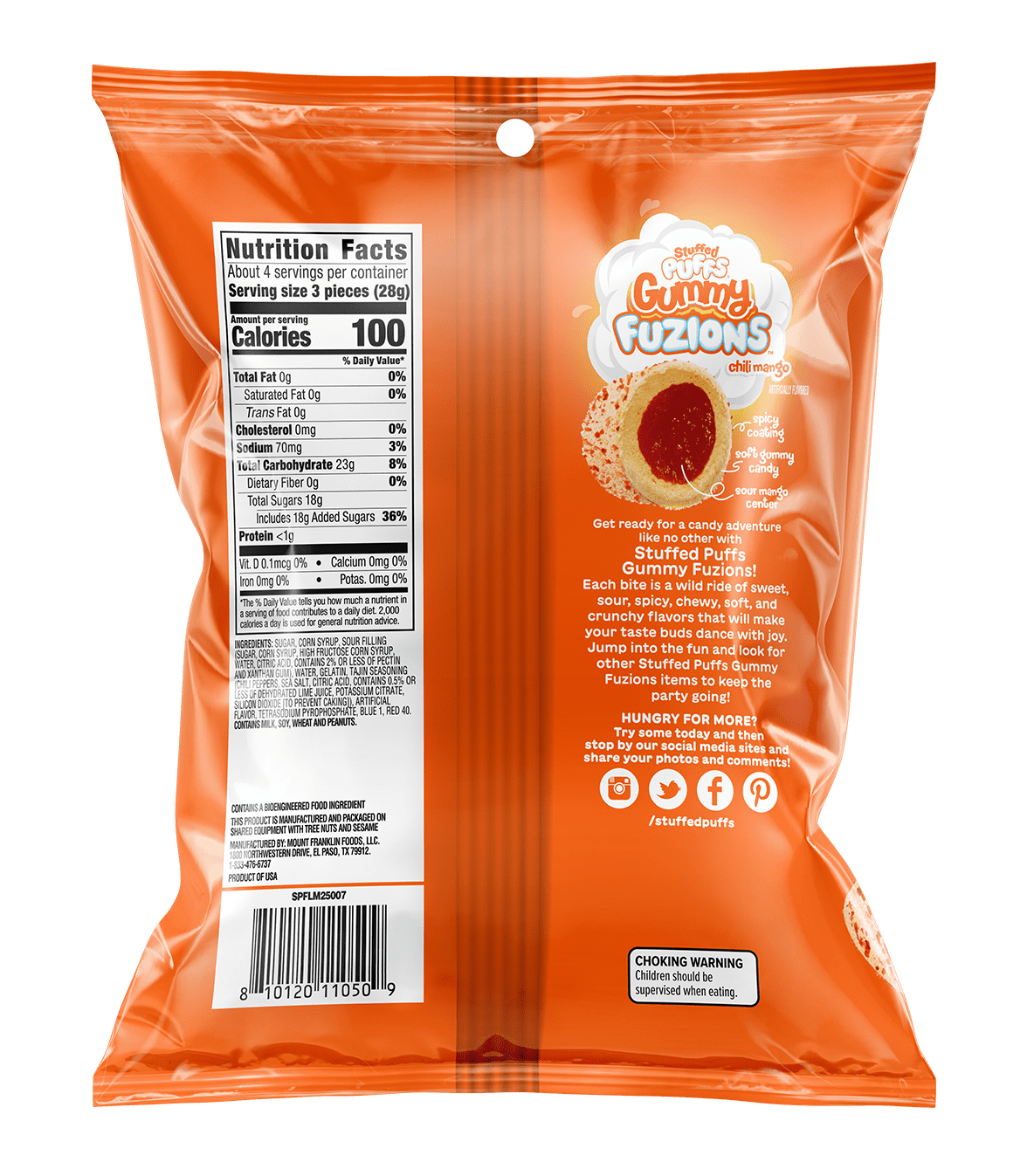 Stuffed Puffs Chili Mango Gummy Fuzions - Walmart.com