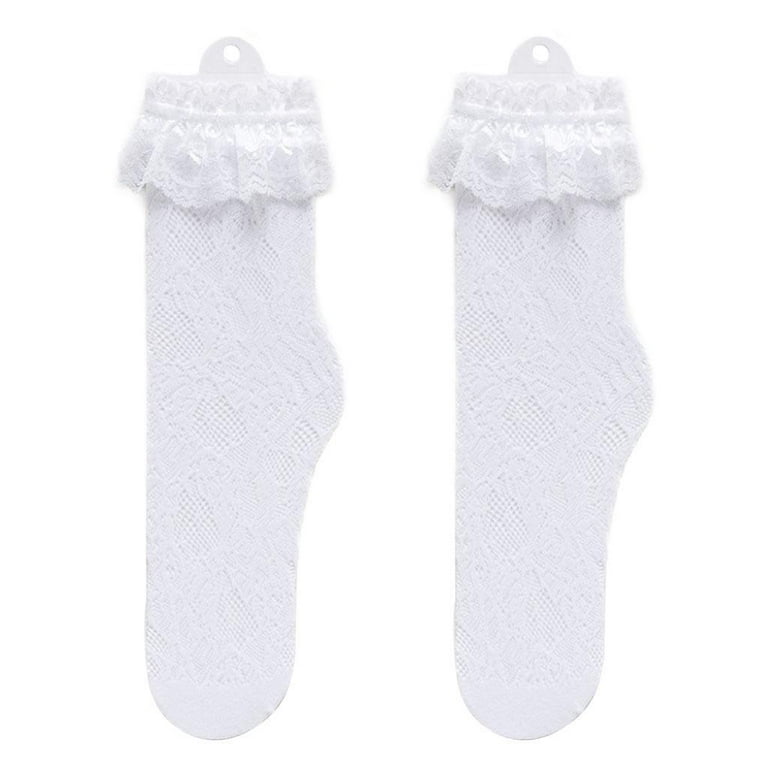 Lace Ankle Socks Stretch Cute Ruffle Frilly Elastic Soft
