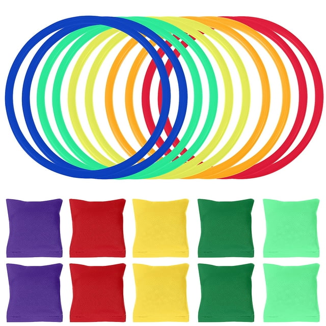 SHISUYAN 1 Set Bean Bag Toss Game Throwing Plaything Bean Bags Rings Party Games Teamwork Game Props