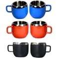 thumbnail image 1 of SynSpiritStore Stainless Steel Double Wall Colorful Apple Cups- Set of 6 90 ml Each, 1 of 1