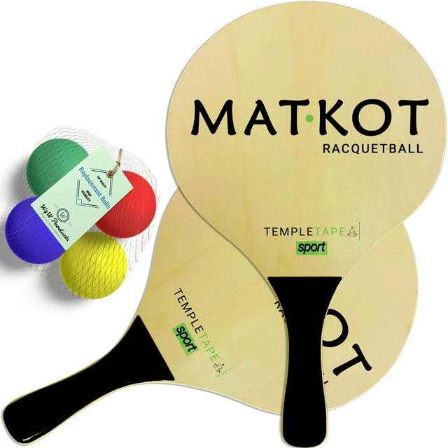 Set de raquetas de pádel W4W Kadima Beach con 4 pelotas y 2 palas