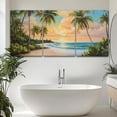 thumbnail image 4 of 3 Canvas Beach Wall Art,Palm Tree Canvas Wall Art,Beach Paintings Wall Decor,Wall Decor Living Room,Bathroom,Office,Gifts for Women,House Warming Gifts（Only canvas）, 4 of 6