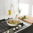 thumbnail image 3 of Gibson Home 137732.01 11 in. Marbleton Ceramic Nonstick Aluminum Frying Pan, Cream, 3 of 5