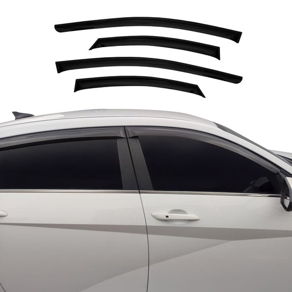 2021-2026 Hyundai Elantra Window Visor Vent Rain Deflector 4Pcs Smoke
