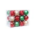 thumbnail image 1 of Paquete de 24 bolas de Navidad Bewildely decoración fiestas interiores exteriores rojo verde oro, 1 of 6