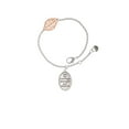 thumbnail image 2 of Delight Jewelry Give Me Courage Strength Wisdom Medallion - Rose Goldtone Leaf Delicate Bracelet, 6.25+1.75", 2 of 4