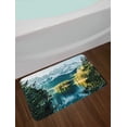 thumbnail image 2 of Landscape Bath Mat, Mountain Lake in Northern Germany with Frozen Peaks Water in Winter Season Life, Non-Slip Plush Mat Bathroom Kitchen Laundry Room Decor, 29.5 X 17.5 Inches, Green White, Ambesonne, 2 of 2