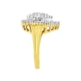 thumbnail image 5 of 10K Yellow Gold 1.0 Cttw Round and Baguette Cut Diamond Oval Shaped Cluster Ring (I-J Color, I1-I2 Clarity) - Size 9, 5 of 8