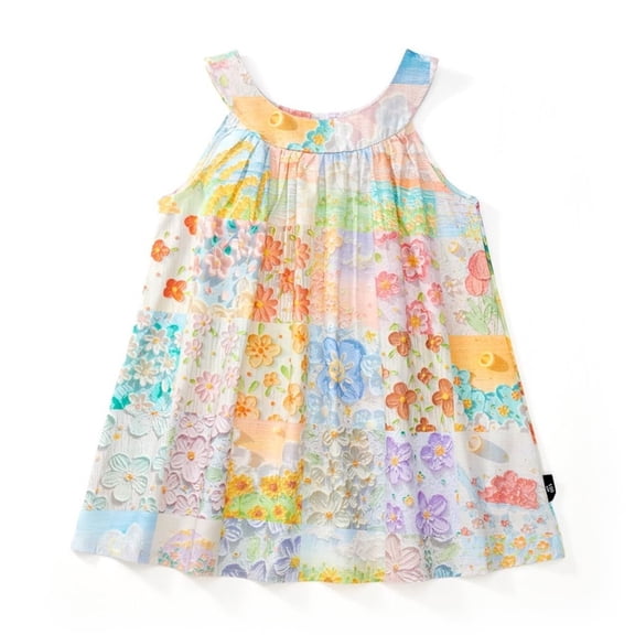 Vividxx Girls Dresses For Toddlers Kids Casual Sleeveless Vest Summer Dress For Girls Comfortable Playwear Everyday Outfit 3-4 Years