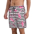 thumbnail image 2 of Fuzoiu Flamingos Print Men's Beach Shorts,Men's Swim Trunks,Quick Dry Board Shorts with Pockets,Men's Bathing Suits for Surfing, Running, and Casual Wear-Large, 2 of 6