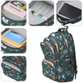 thumbnail image 4 of Basketball and Whistle Teal Pattern Cute School Backpack Bag with Padded Back and Adjustable Shoulder Straps 16.9 X 12.6 X 5.9 Inches, 4 of 5