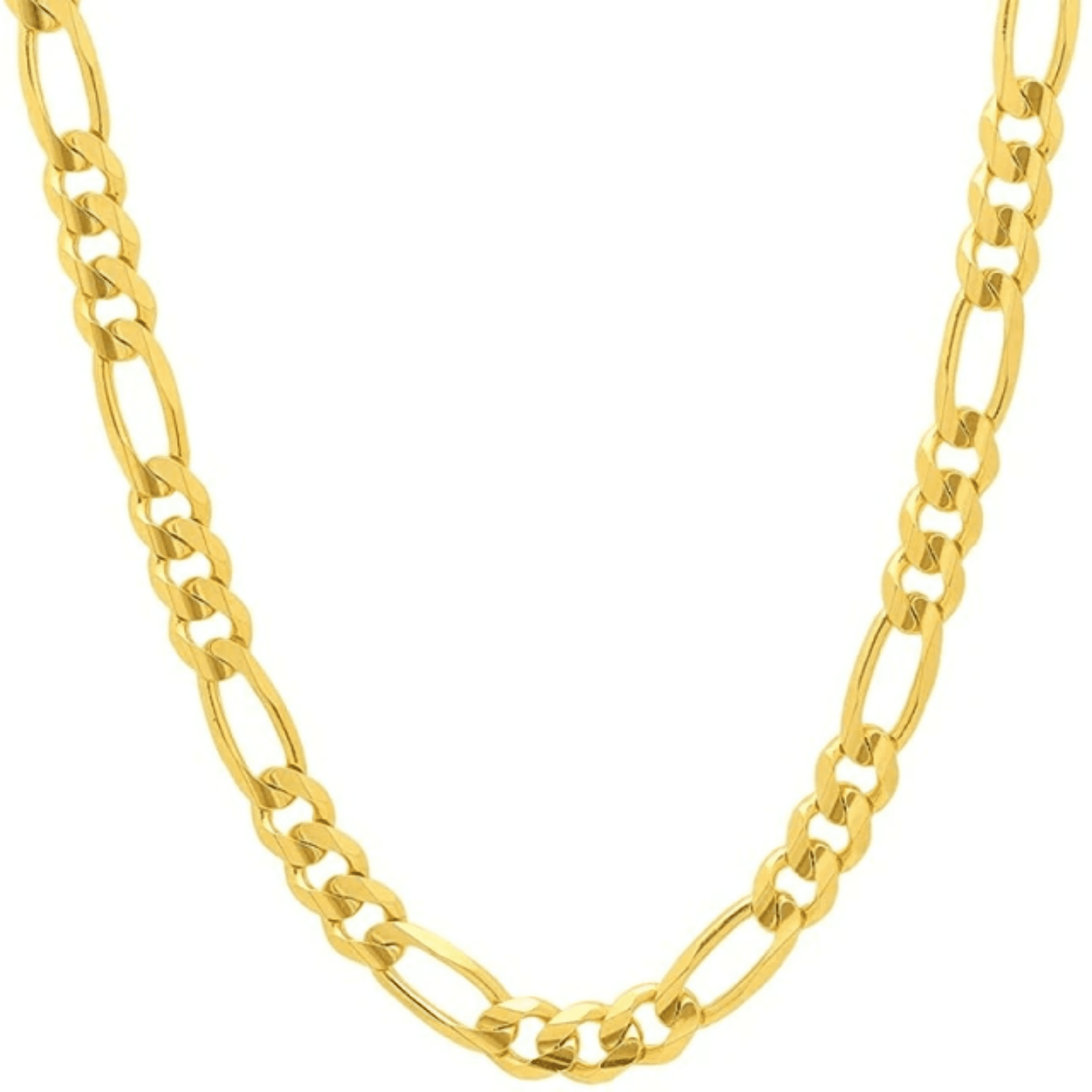 18-40"MEN's Stainless Steel 4.5mm Gold Figaro Link Chain Necklace 