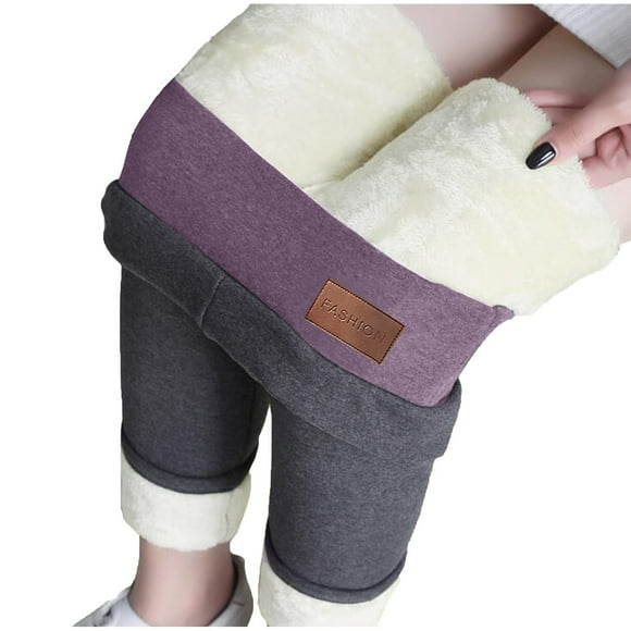 UPPADA Winter Leggings for Women Plush Fleece Lined Leggings Women Velvet Wool Pants Lightweight Slim Trousers Thick High Waist Yoga Tights Calzas Deportivas Para Mujer