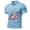 Light Blue, variant on Zimjoy 250 Anniversary Men's Polo Shirts USA Flag Short Sleeve 4th of July Shirts Henley Neck Patriotic Independence Day T-Shirt, Red L