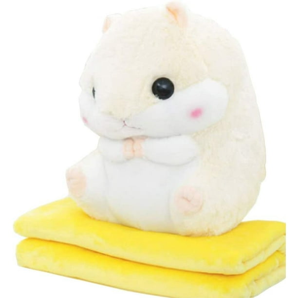 Cojín de peluche con forma de hámster de peluche con manta de 50 cm