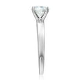 thumbnail image 4 of Wellingsale Ladies Solid 14k White Gold Polished CZ Cubic Zirconia Round Cut Engagement Ring - Size 8.5, 4 of 6
