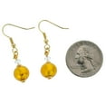 thumbnail image 3 of GlassOfVenice Murano Glass Drop Earrings - Gold Balls, 3 of 5