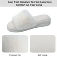 thumbnail image 4 of LORDFON Fuzzy Open Toe Slippers for Women Fluffy Furry Plush Memory Foam Bedroom Womens House Slippers Indoor, 4 of 6