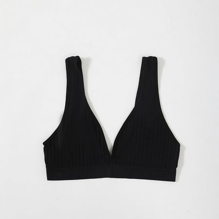 

French deep V bra sports yoga wrap chest seamless sleep underwear